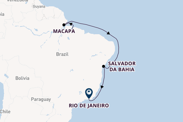 Brazil from Belém, Brazil with the Seabourn Venture