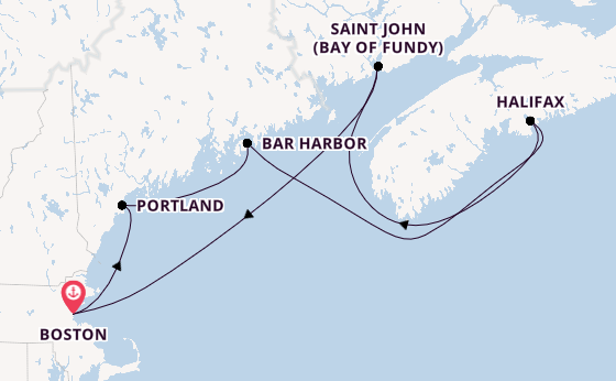 Nieuw-Engeland vanaf Boston, Verenigde Staten met de Norwegian Breakaway