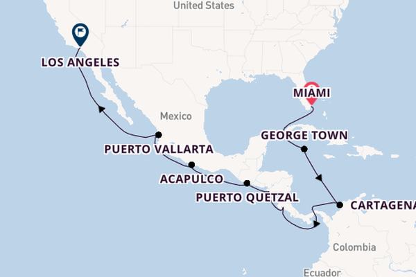 Midden-Amerika vanaf Miami, Verenigde Staten met de Sonata (Oceania)