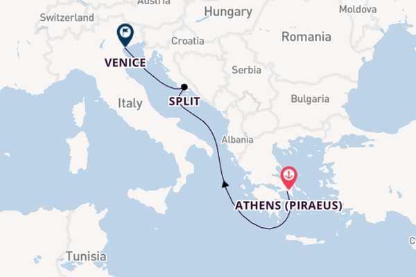 Mediterranean Sea from Athens (Piraeus), Greece with the MSC Armonia 