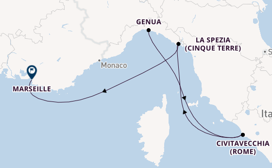 Westelijke Middellandse Zee vanaf Nederland met de MSC World Europa