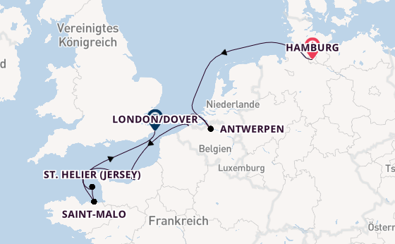 Vereinigtes Königreich ab Hamburg auf der Seabourn Quest