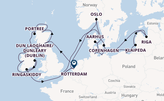 British Isles from Amsterdam, Netherlands with the Nieuw Statendam
