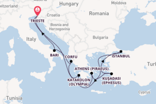 Cruise with MSC Cruises from Trieste