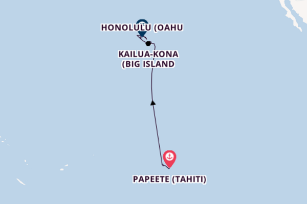 Von Papeete (Tahiti) über Nawiliwili (Kauai in 15 Tagen