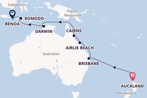 Australien und Neuseeland ab Auckland, Neuseeland auf der Seven Seas Mariner