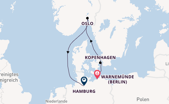 Norwegen ab Warnemünde auf AIDAluna