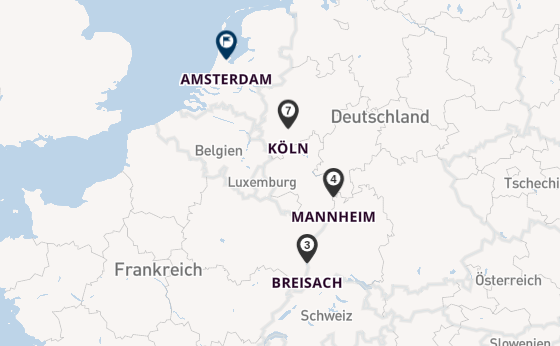 Rhein ab Basel, Schweiz auf der VIVA ENJOY