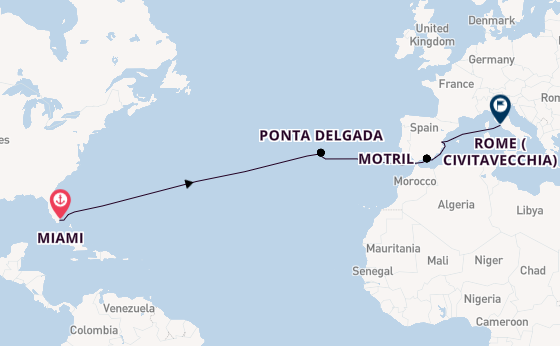 Transatlantic from Miami, Florida with the Norwegian Viva