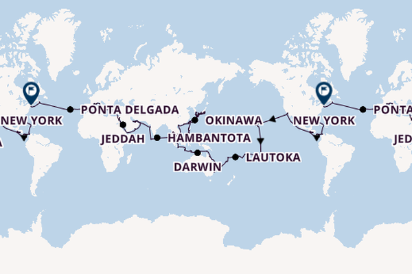 Round-the-World Trip from Miami, Florida, USA with the Aurelia