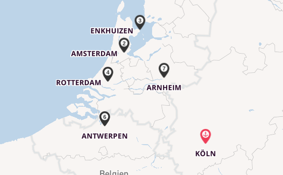 Rhein ab Köln, Deutschland auf der Aurelia