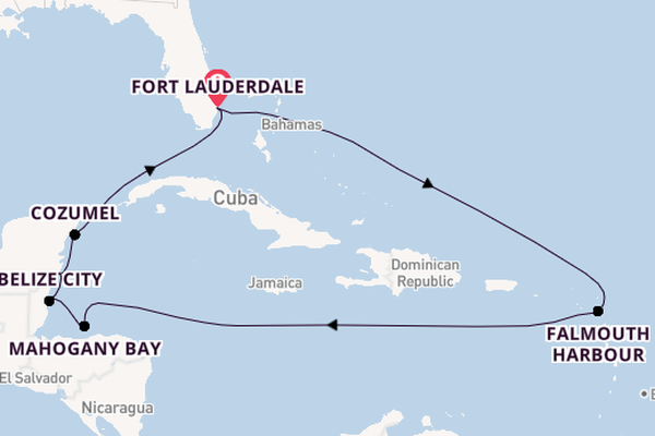 Westelijke Caraïben vanaf Fort Lauderdale, Verenigde Staten met de Rotterdam
