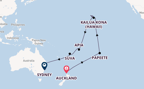 Polynesia from Auckland, New Zealand with the Grand Princess