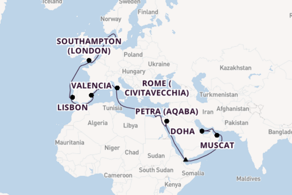 Western Mediterranean from Copenhagen, Denmark with the MSC Euribia