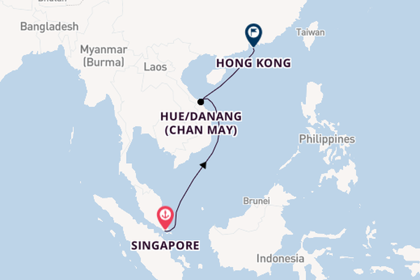 South East Asia from Singapore, Singapore with the Ovation of the Seas