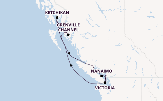 Alaska vanaf Vancouver, Canada met de Eurodam