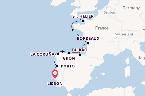 Portugal from Lisbon, Portugal with the Seven Seas Mariner