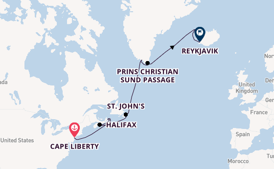trans-Atlantisch vanaf Cape Liberty, New Jersey met de Celebrity Silhouette