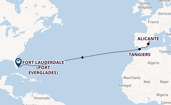 Transatlantic from Barcelona, Spain with the Rotterdam
