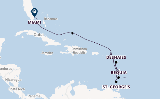 Caribbean from Bridgetown, Barbados with the Silver Ray