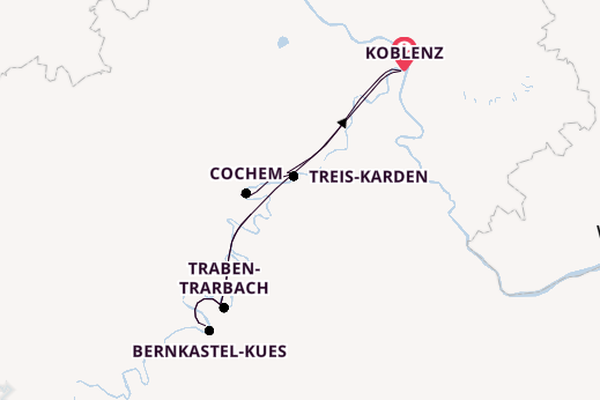 Moezel vanaf Koblenz, Duitsland met de VIVA MOMENTS