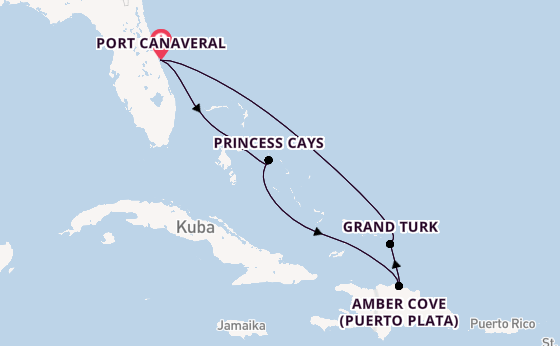 Karibik ab Port Canaveral, USA auf der Caribbean Princess