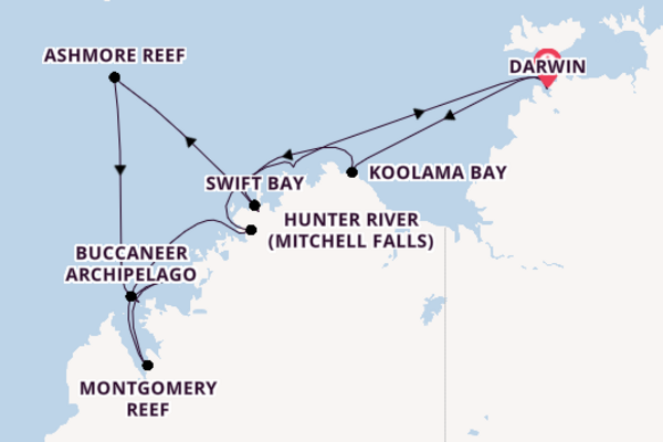 Australia from Darwin, Australia with the Silver Cloud