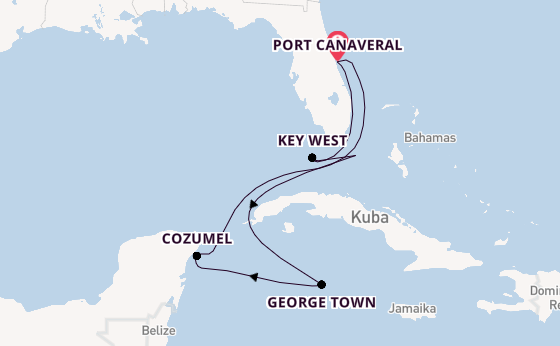 Karibik ab Port Canaveral, USA auf der Celebrity Apex