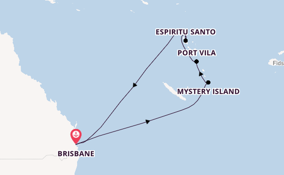Südsee ab Brisbane, Australien auf der Carnival Luminosa