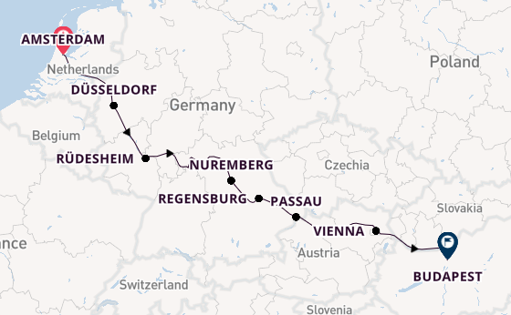Danube River, Europe from Amsterdam, Netherlands with the AmaLea
