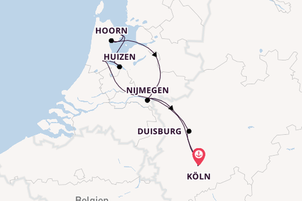 Rhein ab Köln, Deutschland auf der A-ROSA ALEA