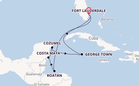 Westelijke Caraïben vanaf Fort Lauderdale, Verenigde Staten met de Celebrity Xcel