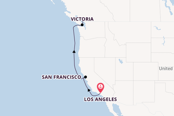 USA West Coast from Los Angeles, California, USA with the Norwegian Encore