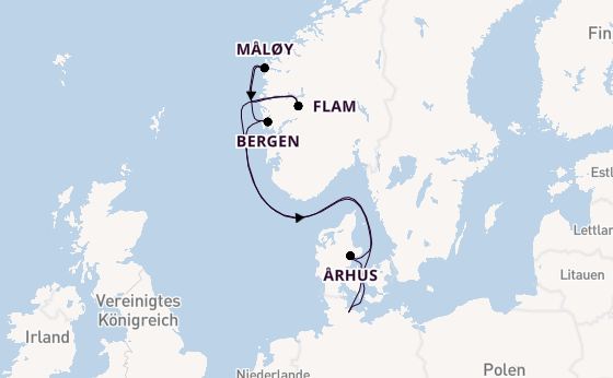 Norwegen ab Kiel auf AIDAnova
