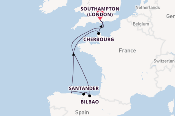 England From Southampton with the Queen Anne