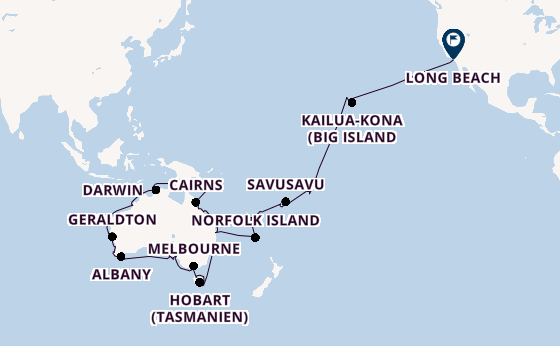 Transpazifik ab Sydney auf der Seabourn Quest