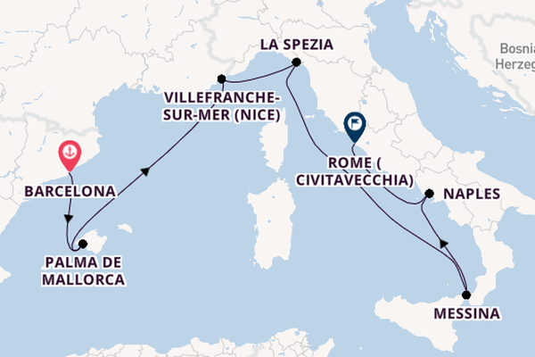 Italy, France & Spain Fly Cruise