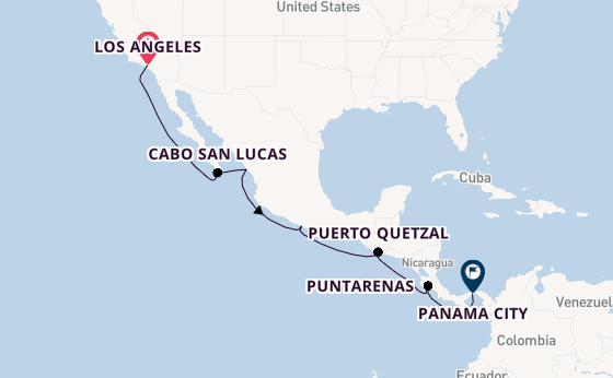 Mexican Riviera from Los Angeles, California, USA with the Seven Seas Prestige