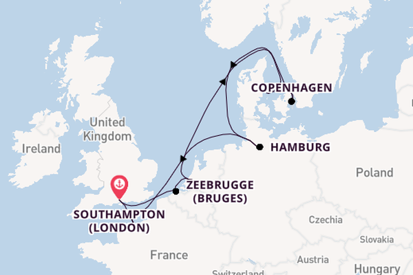 England from Southampton, England with the Majestic Princess