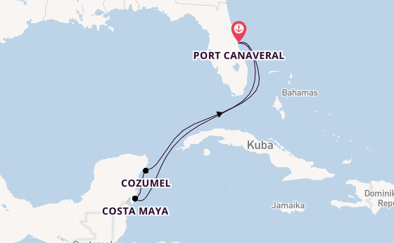 Westliche Karibik ab Port Canaveral, USA auf der Explorer of the Seas