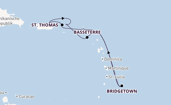 Karibik ab San Juan, Puerto Rico auf der Norwegian Prima
