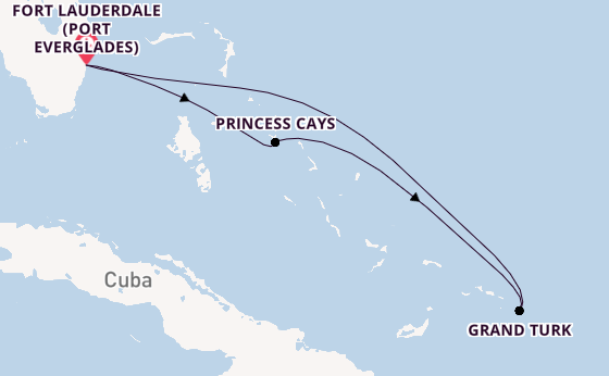 Caribbean from Fort Lauderdale (Port Everglades), Florida with the Enchanted Princess