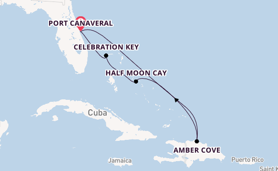 Caribbean vanaf Port Canaveral, Verenigde Staten met de Carnival Vista