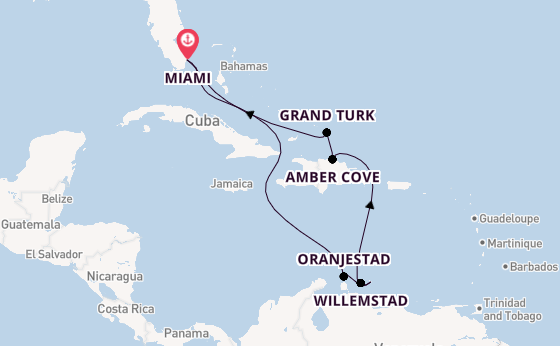 Caribbean from Miami, Florida with the Carnival Conquest