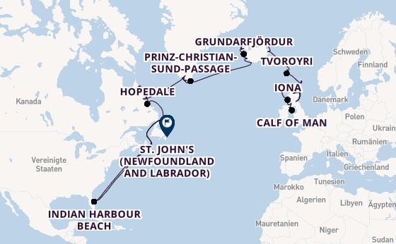 Transatlantik ab Belfast, Nordirland auf der Seabourn Venture