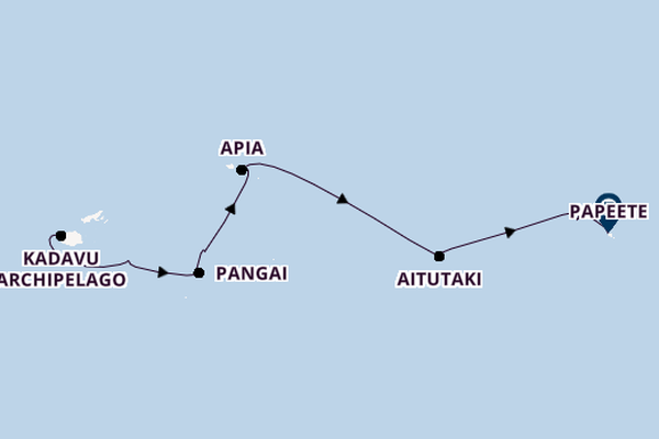 Polynesië vanaf Lautoka, Fiji met de Seabourn Pursuit