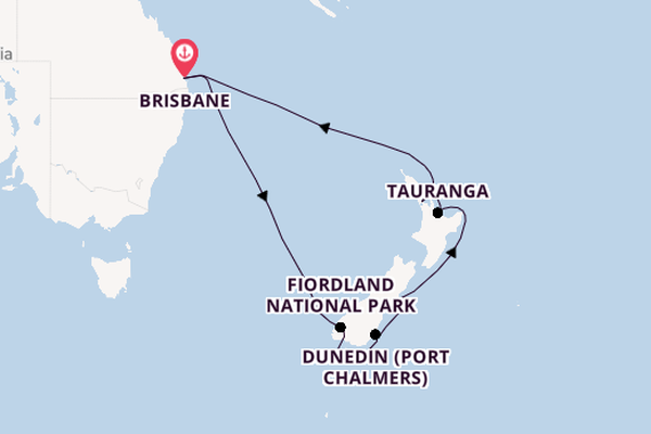 New Zealand from Brisbane, Australia with the Grand Princess