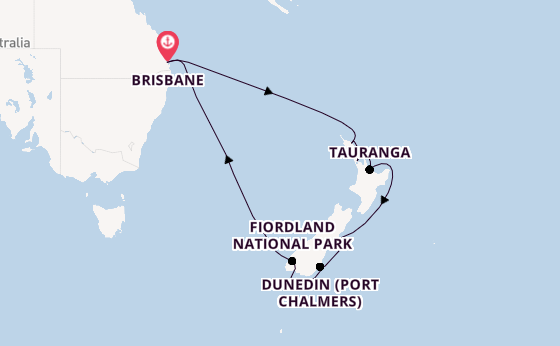 New Zealand from Brisbane, Australia with the Grand Princess