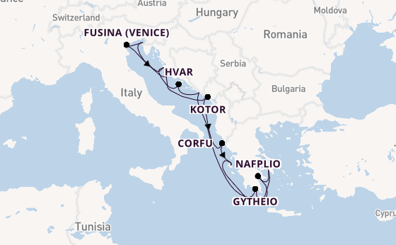 Eastern Mediterranean from Athens (Piraeus), Greece with the Seabourn Quest