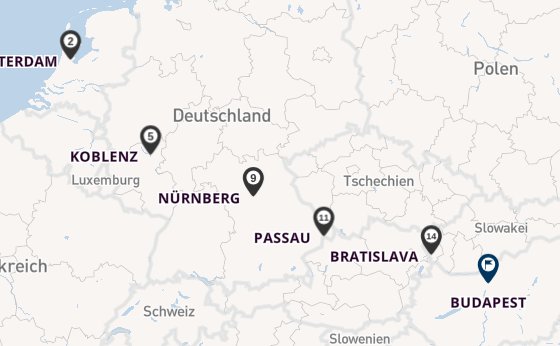 Donau ab Amsterdam, Niederlande auf der VIVA ENJOY